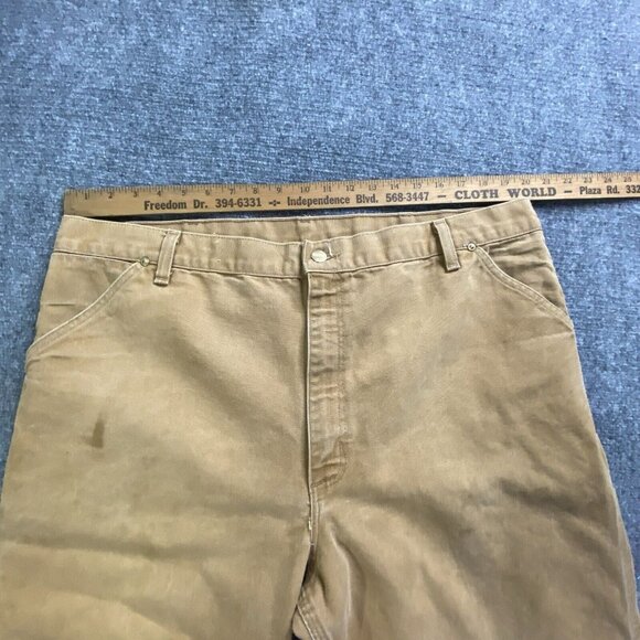 VTG Carhartt Jeans Mens 40x31 Brown Duck Canvas Carpenter Union Made USA 90s Y2K - Picture 8 of 16